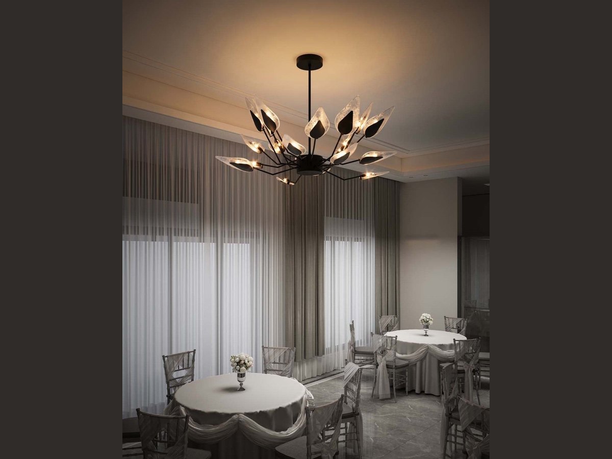 Black candelabra chandelier