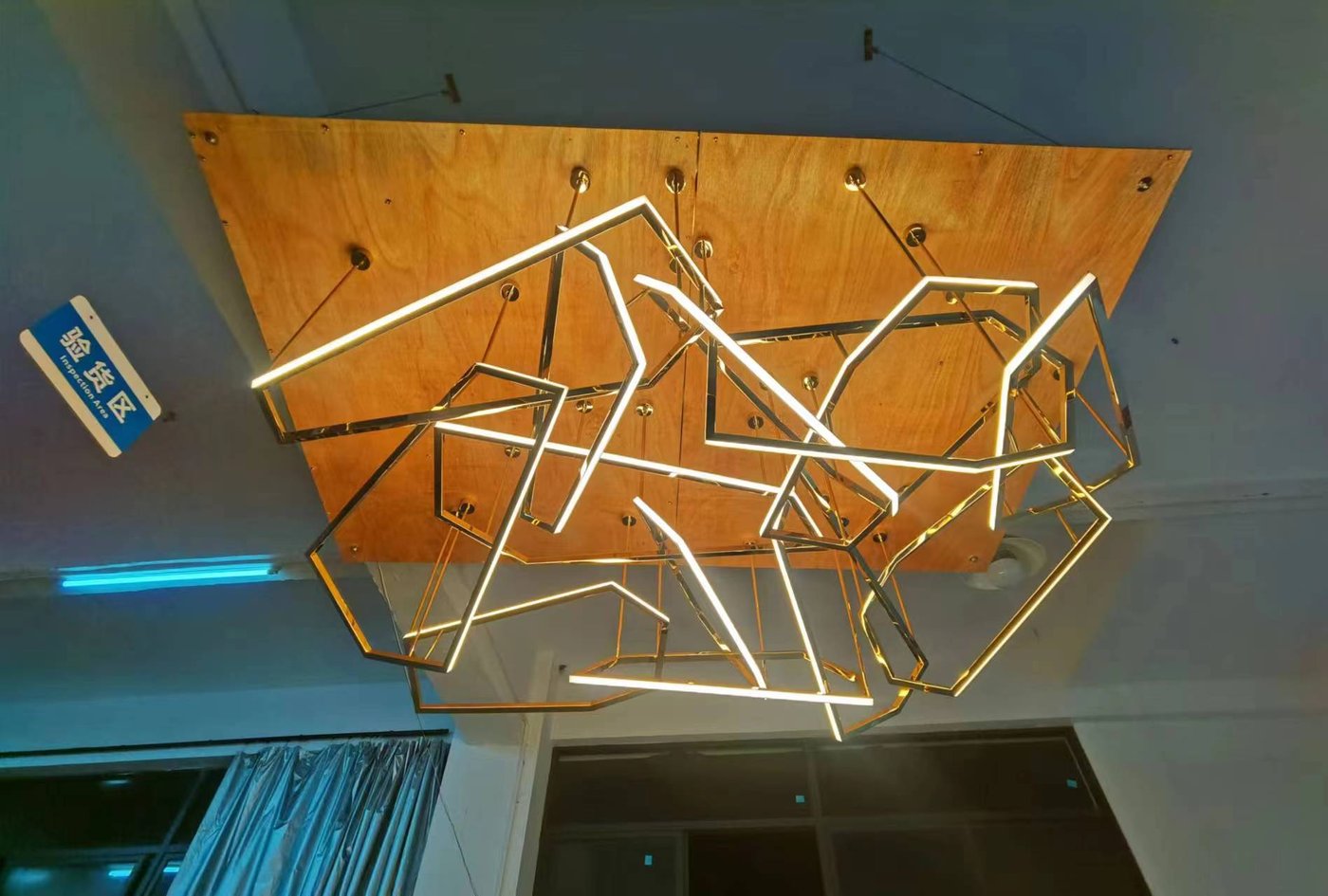 Geometric LED chandelier