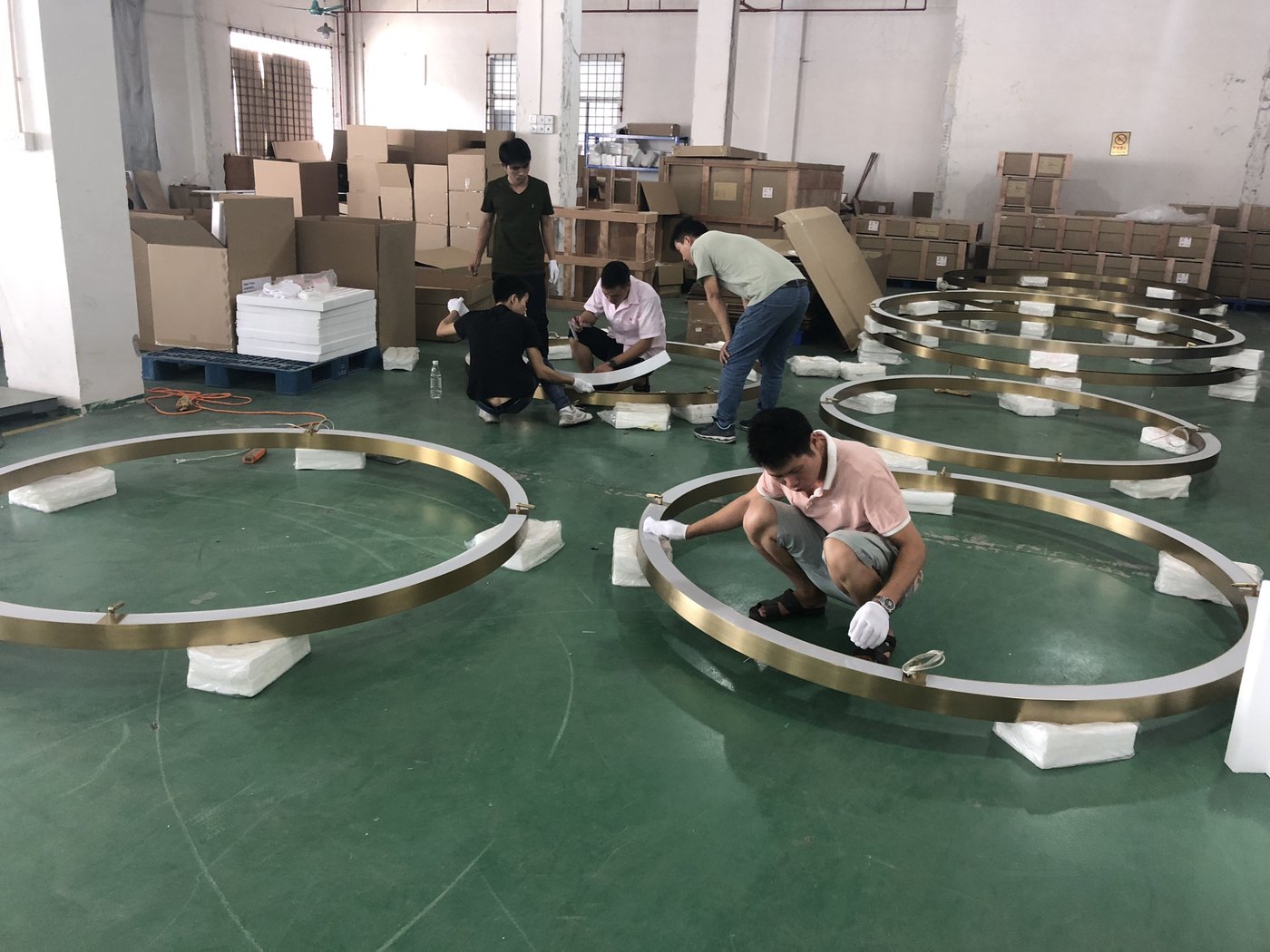 LED ring fixtures batch production