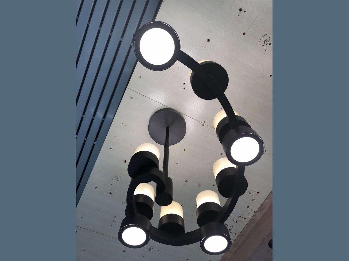 LED ring chandelier assembly